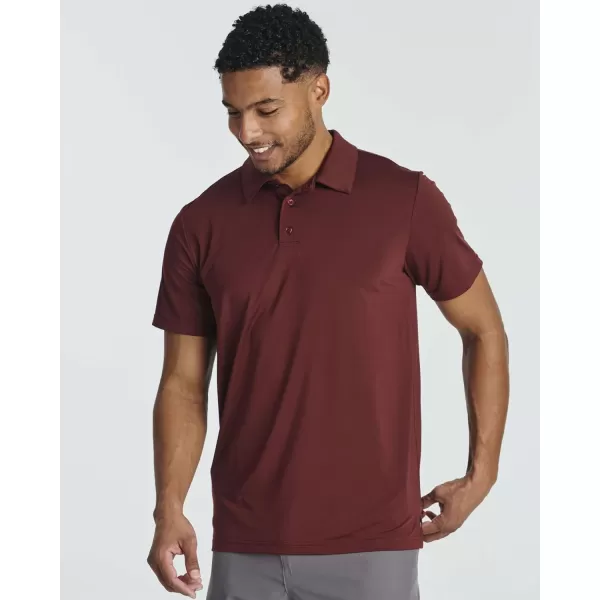 Real Essentials 3 Pack Mens DryFit Short Sleeve Polo Shirt  Performance Golf Moisture Wicking Available in Big  TallSet 2