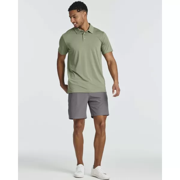 Real Essentials 3 Pack Mens DryFit Short Sleeve Polo Shirt  Performance Golf Moisture Wicking Available in Big  TallSet 5