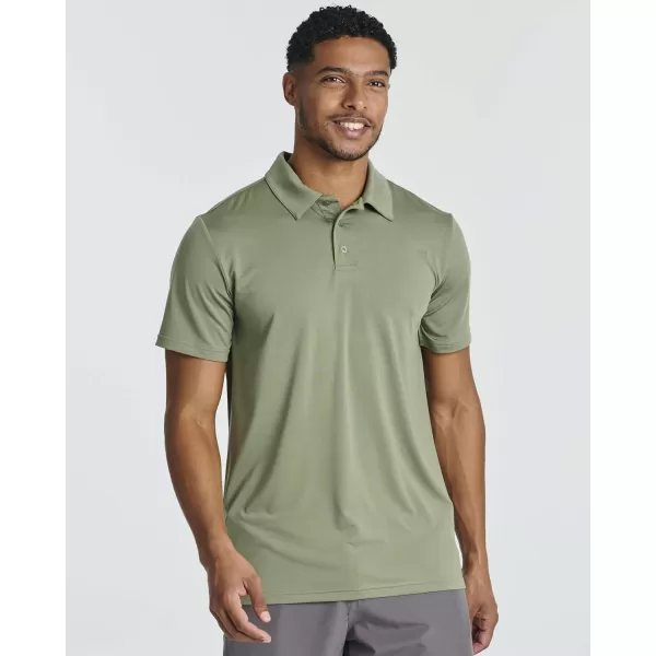 Real Essentials 3 Pack Mens DryFit Short Sleeve Polo Shirt  Performance Golf Moisture Wicking Available in Big  TallSet 5