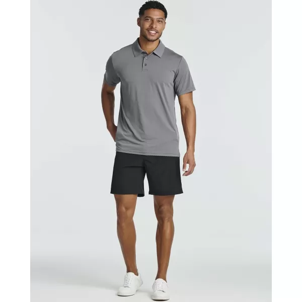 Real Essentials 3 Pack Mens DryFit Short Sleeve Polo Shirt  Performance Golf Moisture Wicking Available in Big  TallSet 6