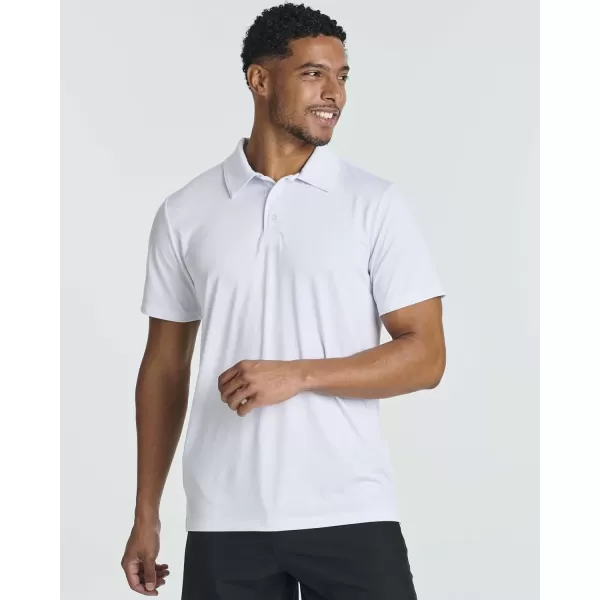 Real Essentials 3 Pack Mens DryFit Short Sleeve Polo Shirt  Performance Golf Moisture Wicking Available in Big  TallSet 7