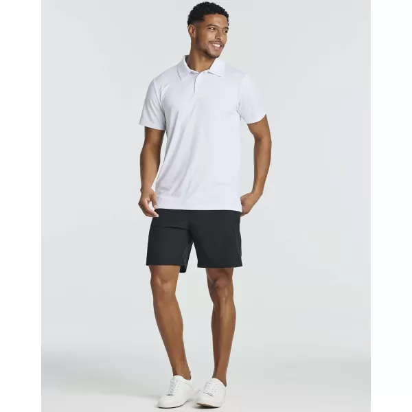 Real Essentials 3 Pack Mens DryFit Short Sleeve Polo Shirt  Performance Golf Moisture Wicking Available in Big  TallSet 7