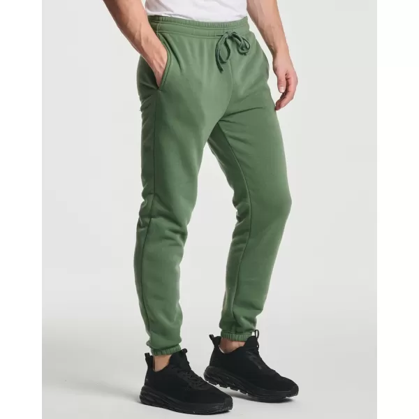 Real Essentials 3 Pack Mens Fleece Elastic Bottom Jogger Sweatpants with Pockets Available in Big amp TallBig amp Tall Set 4