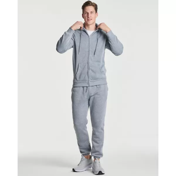 Real Essentials 3 Pack Mens Fleece Elastic Bottom Jogger Sweatpants with Pockets Available in Big amp TallStandard Set 2