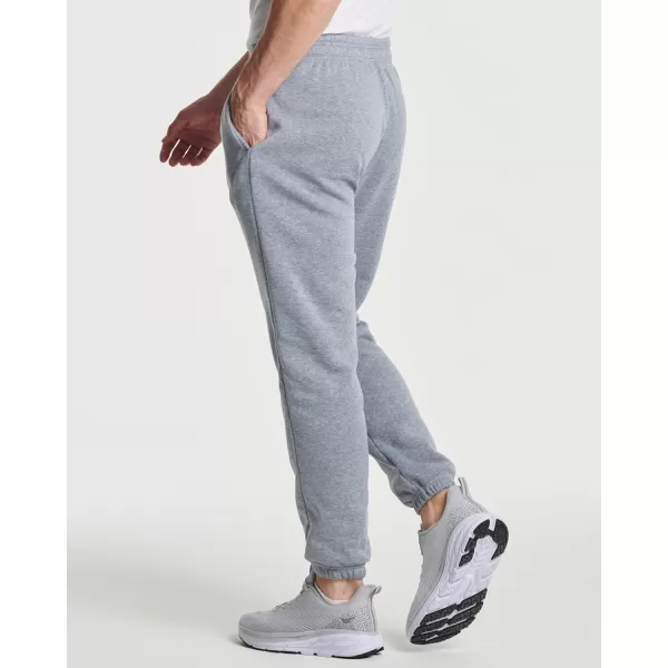 Real Essentials 3 Pack Mens Fleece Elastic Bottom Jogger Sweatpants with Pockets Available in Big amp TallStandard Set 2