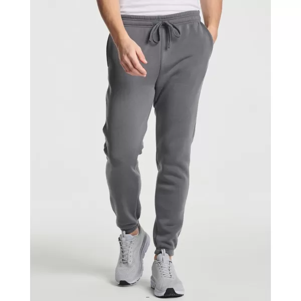 Real Essentials 3 Pack Mens Fleece Elastic Bottom Jogger Sweatpants with Pockets Available in Big amp TallStandard Set 8