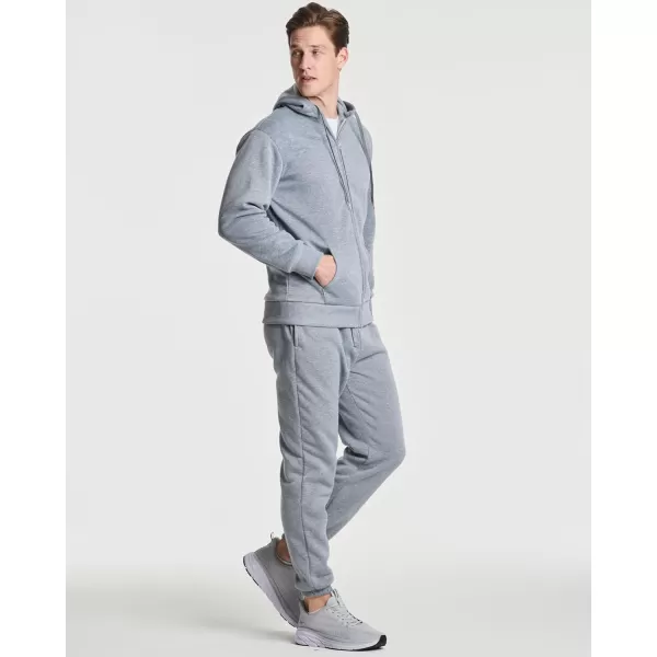 Real Essentials 3 Pack Mens Fleece Long Sleeve Full Zip Hoodie  Athletic Sweatshirt Jacket Available in Big amp TallStandard Set 6