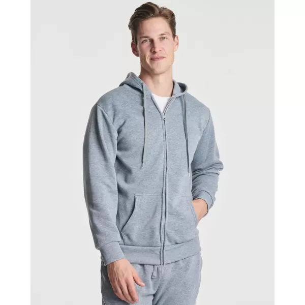 Real Essentials 3 Pack Mens Fleece Long Sleeve Full Zip Hoodie  Athletic Sweatshirt Jacket Available in Big amp TallStandard Set 6