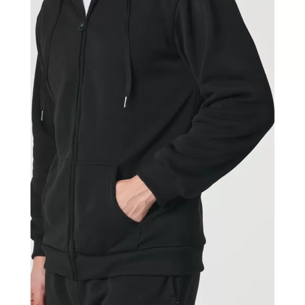 Real Essentials 3 Pack Mens Fleece Long Sleeve Full Zip Hoodie  Athletic Sweatshirt Jacket Available in Big amp TallStandard Set 7