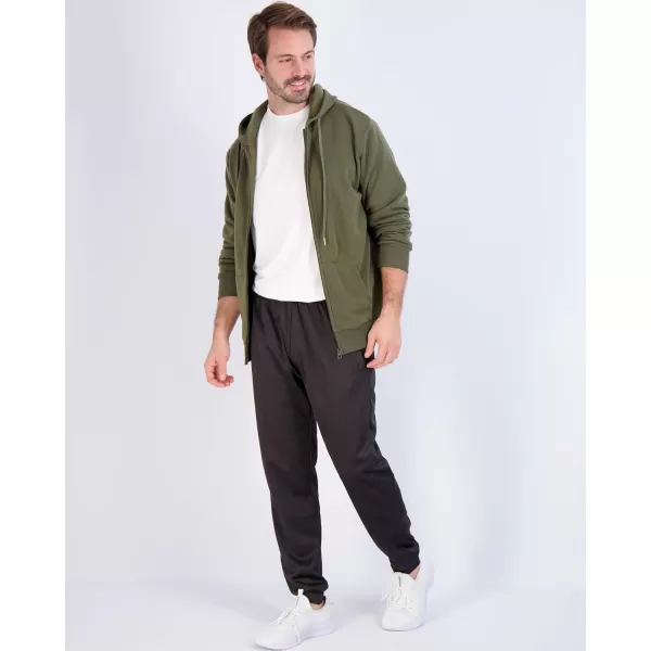 Real Essentials 3 Pack Mens Fleece Long Sleeve Full Zip Hoodie  Athletic Sweatshirt Jacket Available in Big amp Tallbigtall Set 2