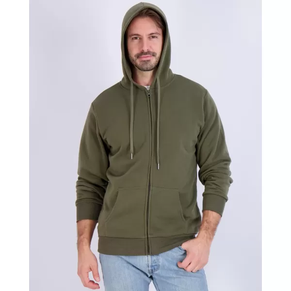 Real Essentials 3 Pack Mens Fleece Long Sleeve Full Zip Hoodie  Athletic Sweatshirt Jacket Available in Big amp Tallbigtall Set 2