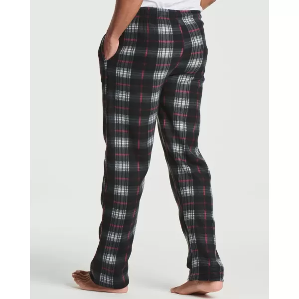 Real Essentials 3 Pack Mens Fleece Plaid Pajama Pants  Lounge Pajama BottomsAvailable in Big amp TallBig amp Tall Set D