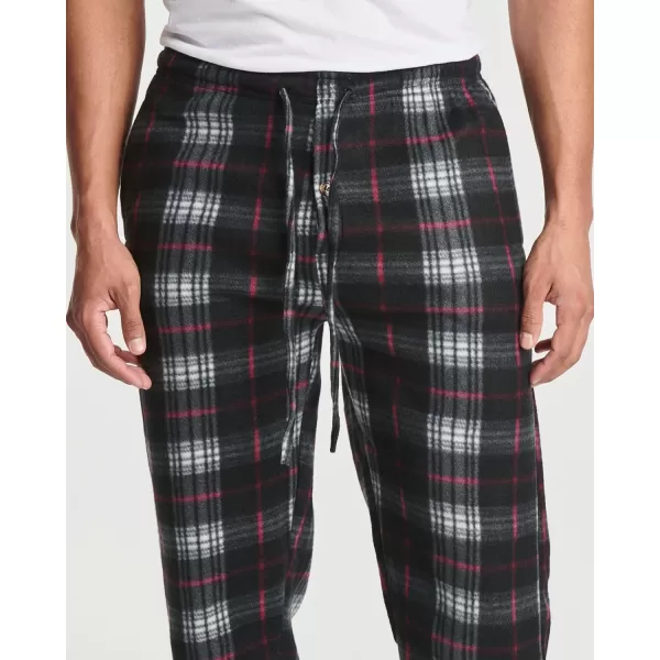 Real Essentials 3 Pack Mens Fleece Plaid Pajama Pants  Lounge Pajama BottomsAvailable in Big amp TallBig amp Tall Set D