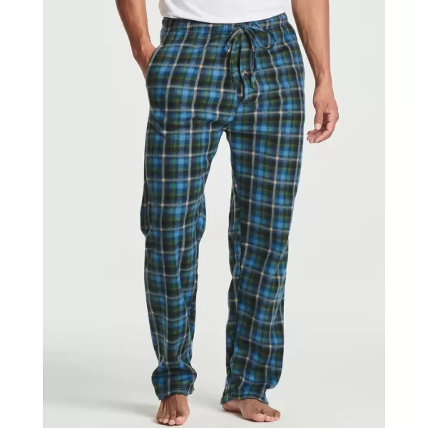 Real Essentials 3 Pack Mens Fleece Plaid Pajama Pants  Lounge Pajama BottomsAvailable in Big amp TallBig amp Tall Set D