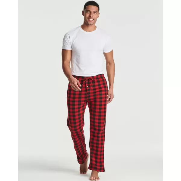 Real Essentials 3 Pack Mens Fleece Plaid Pajama Pants  Lounge Pajama BottomsAvailable in Big amp TallBig amp Tall Set F