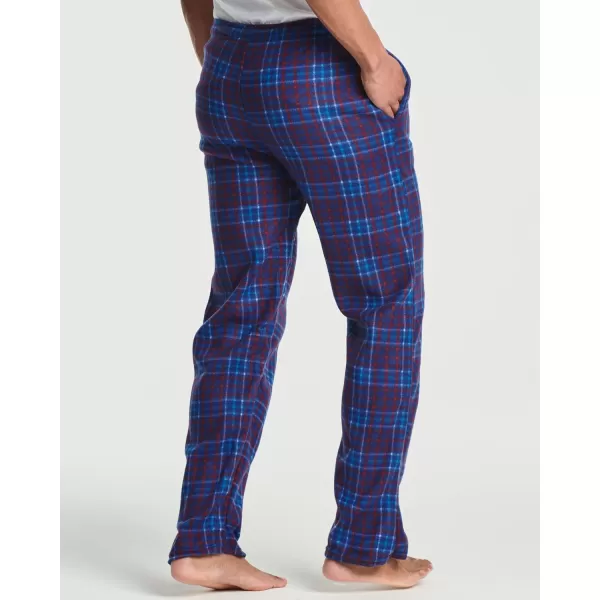 Real Essentials 3 Pack Mens Fleece Plaid Pajama Pants  Lounge Pajama BottomsAvailable in Big amp TallStandard Set B