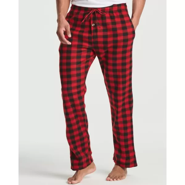 Real Essentials 3 Pack Mens Fleece Plaid Pajama Pants  Lounge Pajama BottomsAvailable in Big amp TallStandard Set B