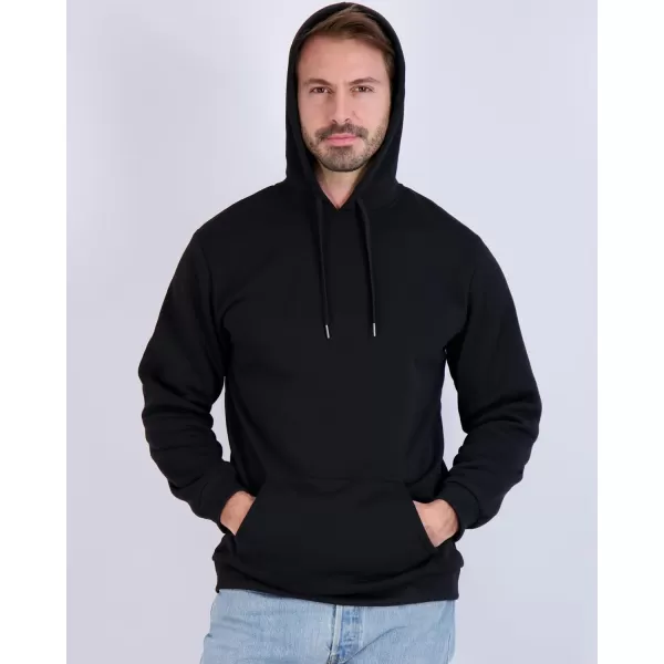 Real Essentials 3 Pack Mens Fleece Pullover Hoodie  Long Sleeve Hooded Sweatshirt Pockets Available in Big amp TallFleece Set 4