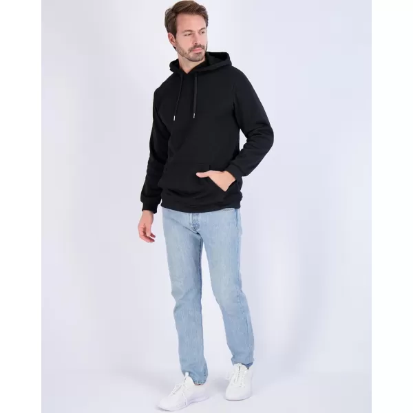 Real Essentials 3 Pack Mens Fleece Pullover Hoodie  Long Sleeve Hooded Sweatshirt Pockets Available in Big amp TallFleece Set 8