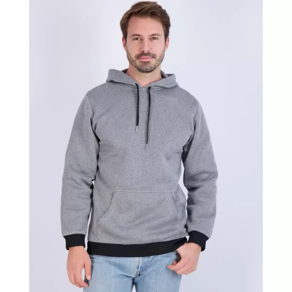 Real Essentials 3 Pack Mens Fleece Pullover Hoodie  Long Sleeve Hooded Sweatshirt Pockets Available in Big amp TallFleece Set 8