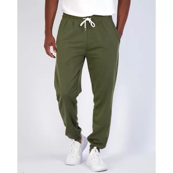 Real Essentials 3 Pack Mens French Terry Fleece Active Casual Jogger Sweatpants with Pockets Available in Big amp TallStandard Set 3