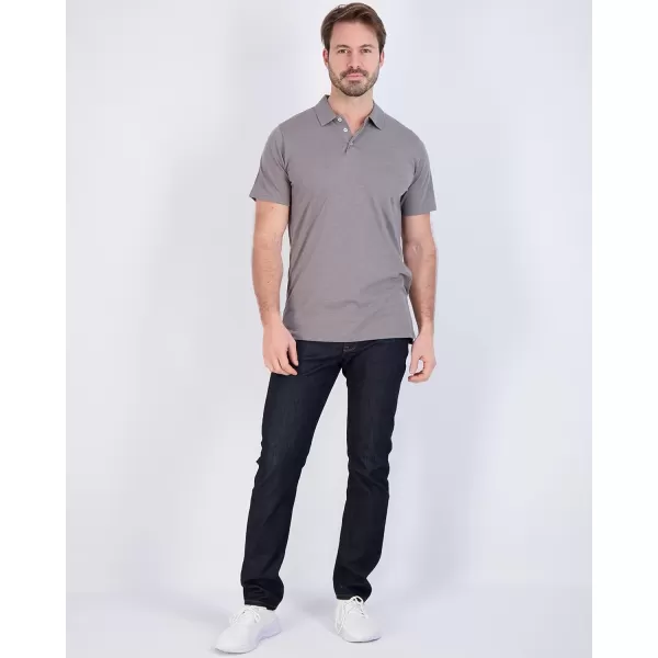 Real Essentials 3 Pack Mens Jersey Cotton Short Sleeve Polo Shirt  Breathable Performance Polo Available in Big amp TallRegular Set C
