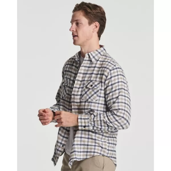 Real Essentials 3 Pack Mens LongSleeve Flannel Button Down Plaid Casual Shirt Available in Big amp TallStandard Set 8