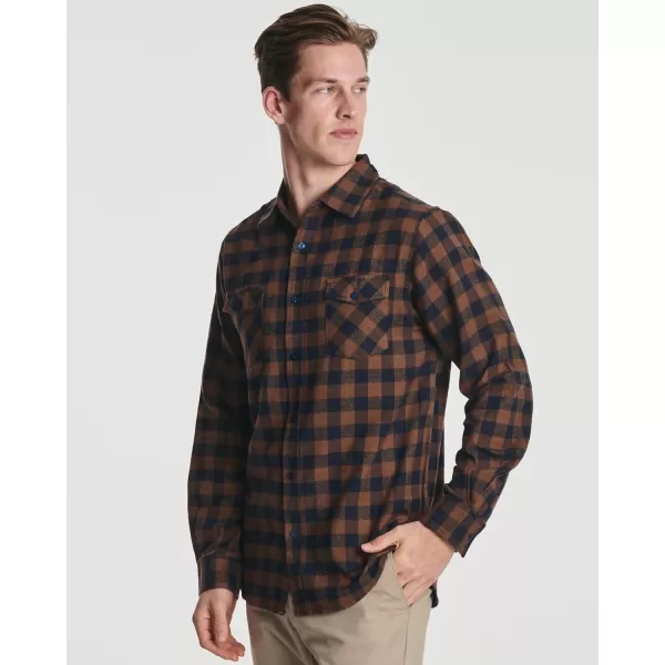 Real Essentials 3 Pack Mens LongSleeve Flannel Button Down Plaid Casual Shirt Available in Big amp Tallbigtall Set 1