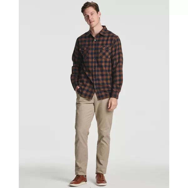 Real Essentials 3 Pack Mens LongSleeve Flannel Button Down Plaid Casual Shirt Available in Big amp Tallbigtall Set 1