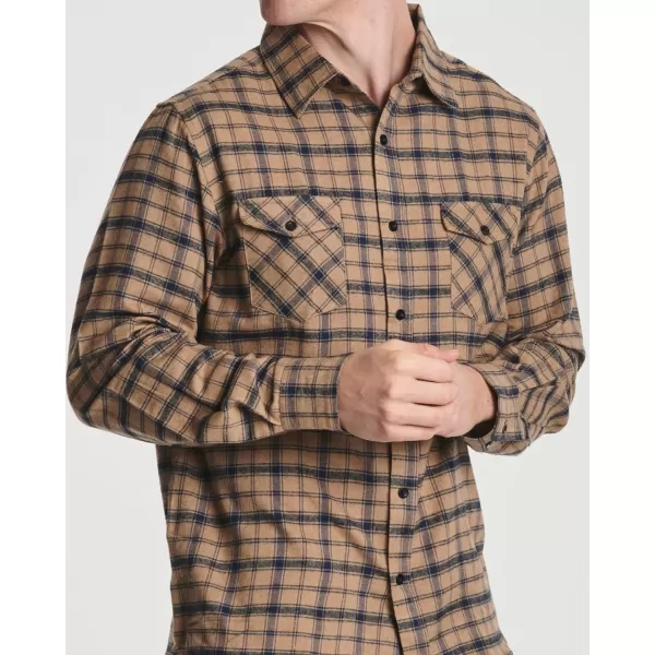 Real Essentials 3 Pack Mens LongSleeve Flannel Button Down Plaid Casual Shirt Available in Big amp Tallbigtall Set 2