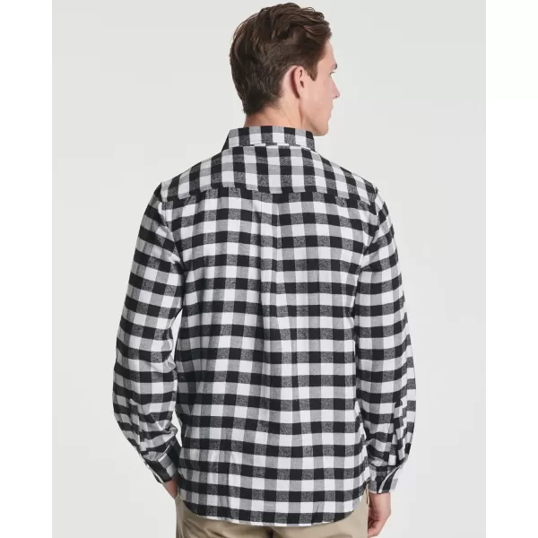 Real Essentials 3 Pack Mens LongSleeve Flannel Button Down Plaid Casual Shirt Available in Big amp Tallbigtall Set 2