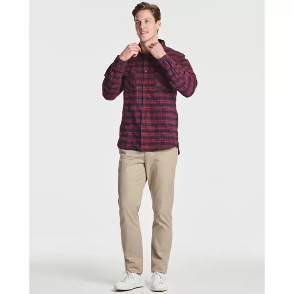 Real Essentials 3 Pack Mens LongSleeve Flannel Button Down Plaid Casual Shirt Available in Big amp Tallbigtall Set 5
