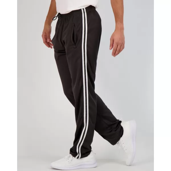 Real Essentials 3 Pack Mens Mesh Athletic Gym Workout Lounge Open Bottom Sweatpants with Pockets Available in Big amp TallSweatpants Set 5