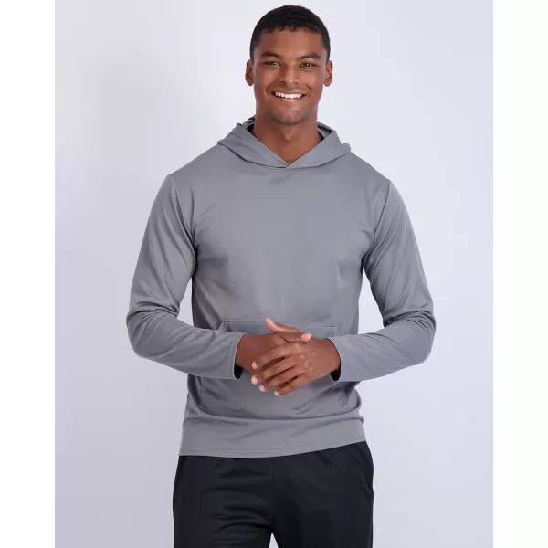 Real Essentials 3 Pack Mens Mesh Long Sleeve Athletic Pullover Hoodie Sweatshirt Pockets UPF 50 Available In Big amp TallStandard Set 10