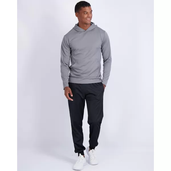 Real Essentials 3 Pack Mens Mesh Long Sleeve Athletic Pullover Hoodie Sweatshirt Pockets UPF 50 Available In Big amp TallStandard Set 5