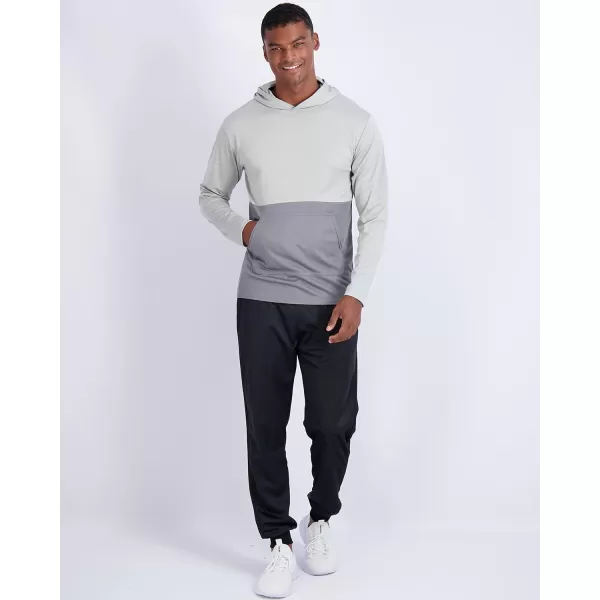 Real Essentials 3 Pack Mens Mesh Long Sleeve Athletic Pullover Hoodie Sweatshirt Pockets UPF 50 Available In Big amp TallStandard Set 8