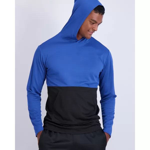 Real Essentials 3 Pack Mens Mesh Long Sleeve Athletic Pullover Hoodie Sweatshirt Pockets UPF 50 Available In Big amp TallStandard Set 8