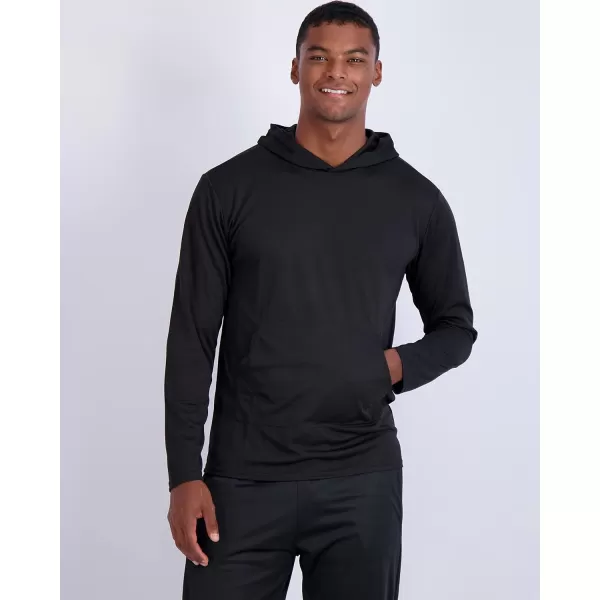 Real Essentials 3 Pack Mens Mesh Long Sleeve Athletic Pullover Hoodie Sweatshirt Pockets UPF 50 Available In Big amp TallStandard Set 9