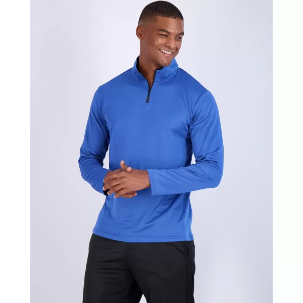 Real Essentials 3 Pack Mens Mesh Long Sleeve Athletic Quarter Zip Pullover  Outdoor UPF 50 Available in Big amp TallBig amp Tall Set 3