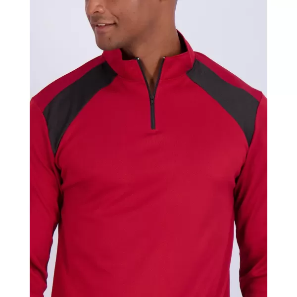 Real Essentials 3 Pack Mens Mesh Long Sleeve Athletic Quarter Zip Pullover  Outdoor UPF 50 Available in Big amp TallBig amp Tall Set 8