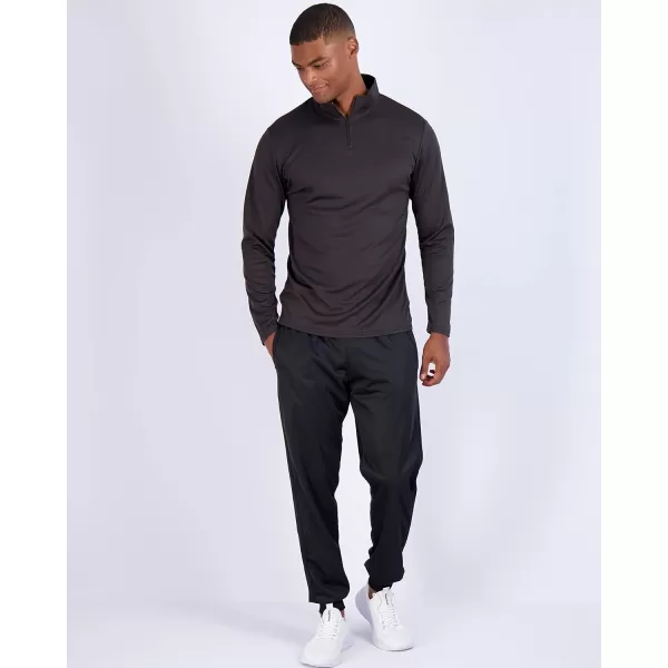 Real Essentials 3 Pack Mens Mesh Long Sleeve Athletic Quarter Zip Pullover  Outdoor UPF 50 Available in Big amp TallStandard Set 5