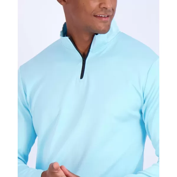 Real Essentials 3 Pack Mens Mesh Long Sleeve Athletic Quarter Zip Pullover  Outdoor UPF 50 Available in Big amp TallStandard Set 5
