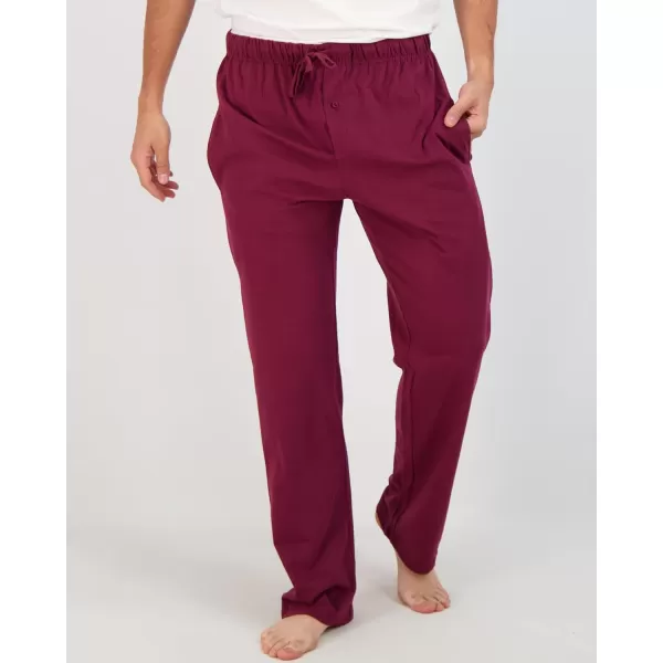 Real Essentials 3 Pack Mens Pajama Pants  Knit Cotton Flannel Plaid Lounge Bottoms Button Fly Available In Big amp TallCotton Cotton Set 1