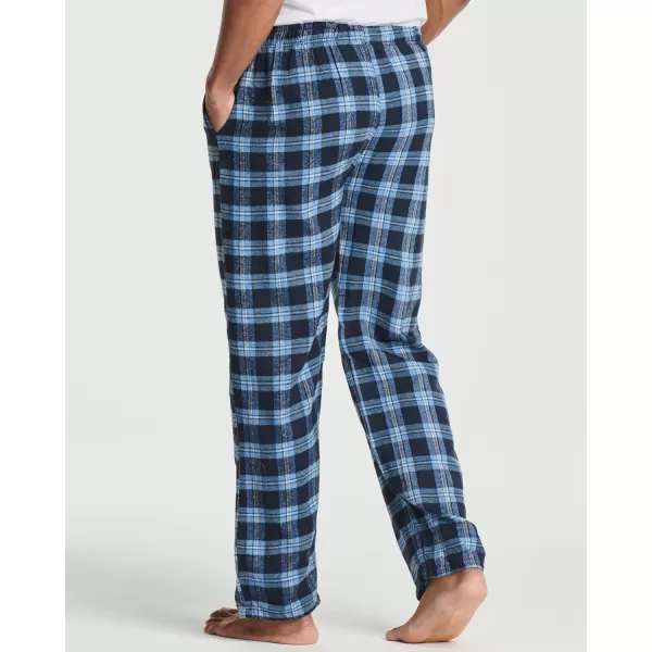 Real Essentials 3 Pack Mens Pajama Pants  Knit Cotton Flannel Plaid Lounge Bottoms Button Fly Available In Big amp TallFlannel Flannel Set 4