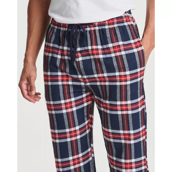 Real Essentials 3 Pack Mens Pajama Pants  Knit Cotton Flannel Plaid Lounge Bottoms Button Fly Available In Big amp TallFlannel Flannel Set 5