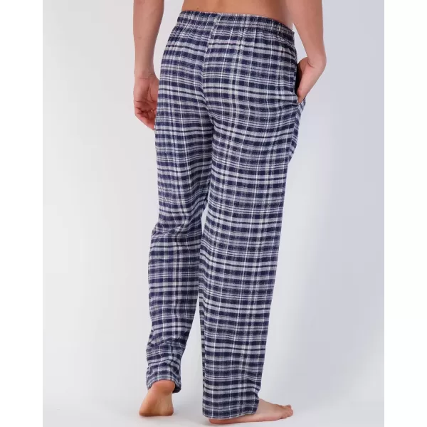 Real Essentials 3 Pack Mens Pajama Pants  Knit Cotton Flannel Plaid Lounge Bottoms Button Fly Available In Big amp TallFlannel Flannel Set 6