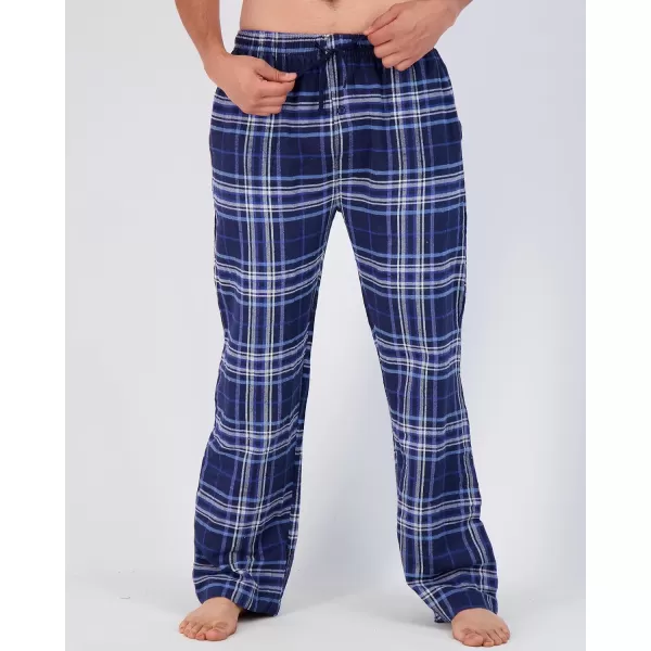 Real Essentials 3 Pack Mens Pajama Pants  Knit Cotton Flannel Plaid Lounge Bottoms Button Fly Available In Big amp TallFlannel Flannel Set 6