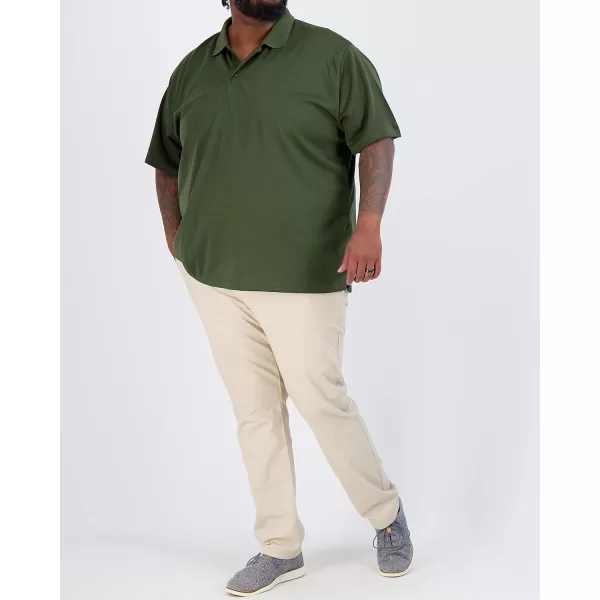 Real Essentials 3 Pack Mens QuickDry Short Sleeve Athletic Performance Polo Shirt Available in Big amp TallPolo Set B