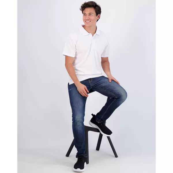 Real Essentials 3 Pack Mens QuickDry Short Sleeve Athletic Performance Polo Shirt Available in Big amp TallPolo Set D