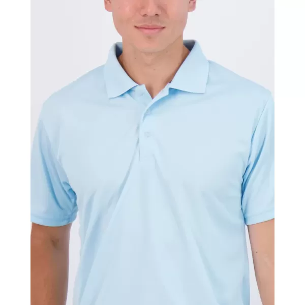 Real Essentials 3 Pack Mens QuickDry Short Sleeve Athletic Performance Polo Shirt Available in Big amp TallPolo Set D